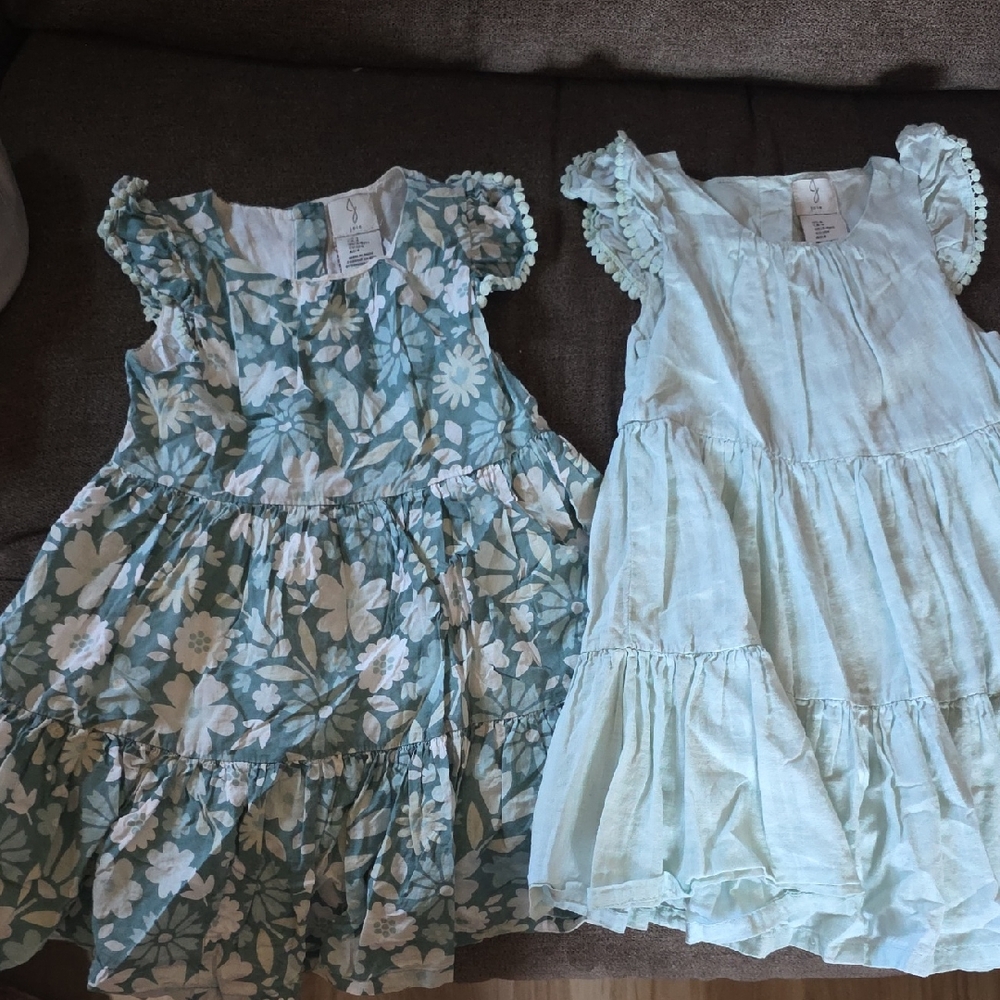 Joie Blue Floral and Cream Kids Dress Set